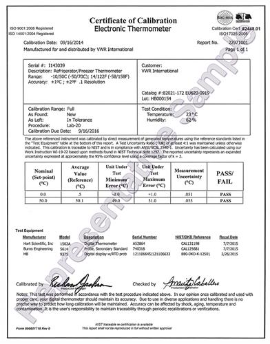 B60901-0200 | CALBRATED Thermo DURAC 100 400C RTD LOG